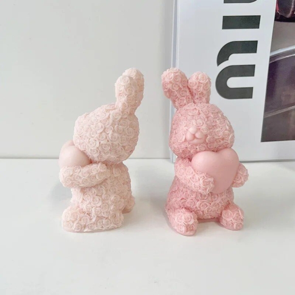 Rose Rabbit Silicone Candle & Craft Mold