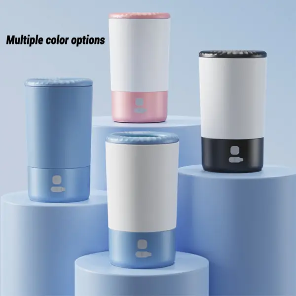 寵物電動洗腳杯推薦：一鍵自動清洗、360度柔軟矽膠 (USB充電款)