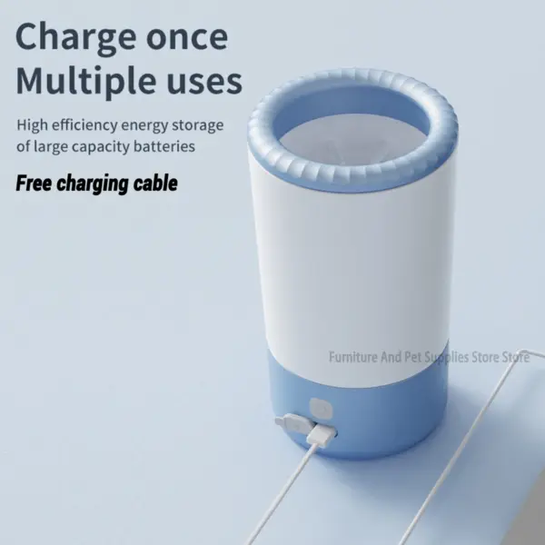 寵物電動洗腳杯推薦：一鍵自動清洗、360度柔軟矽膠 (USB充電款)